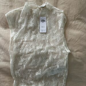 Abercrombie & Fitch White Paloma Lace Top